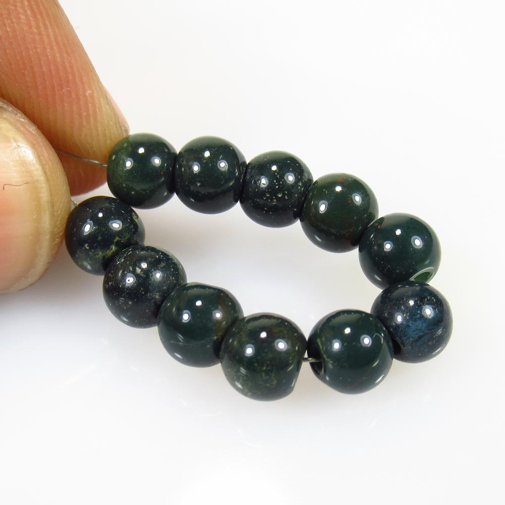 13.94 Ct Natural 11 Blood Stone Drilled Round Ball (1 of 2)