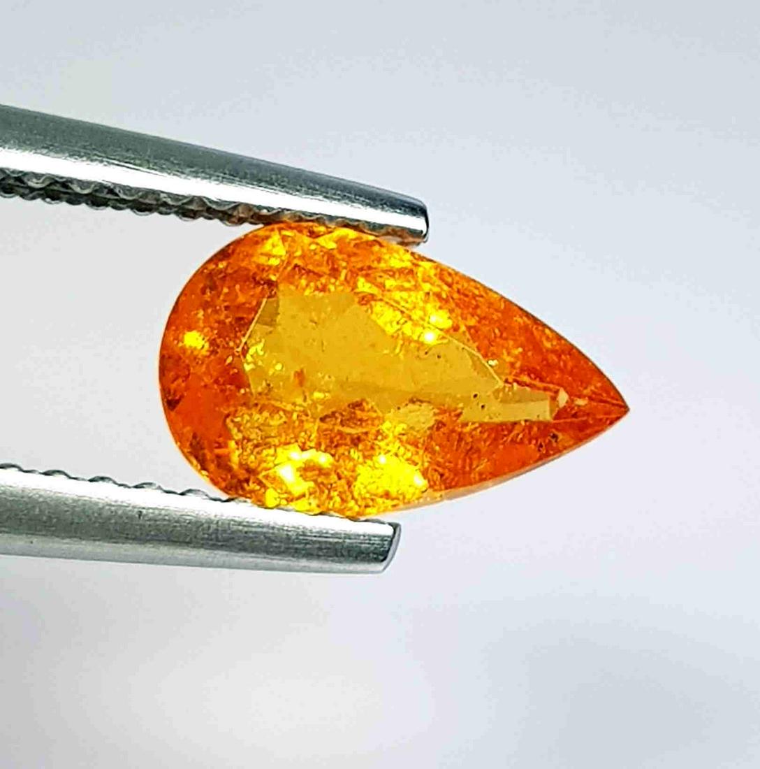 1.33 ct Natural Spessartite Garnet Pear Cut (1 of 4)