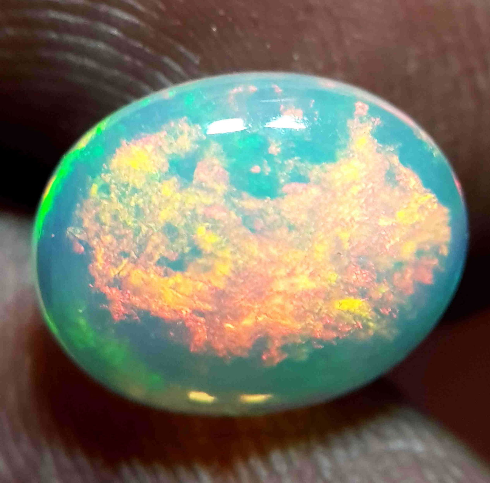 Natural Fire Opal Oval Cabochon 1.85 ct (1 of 4)
