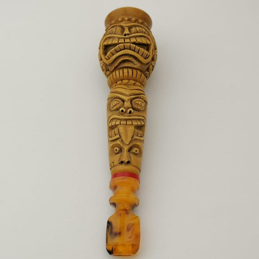 Native Indian,Hand carved Meerschaum Cigarette Holder. (1 of 7)