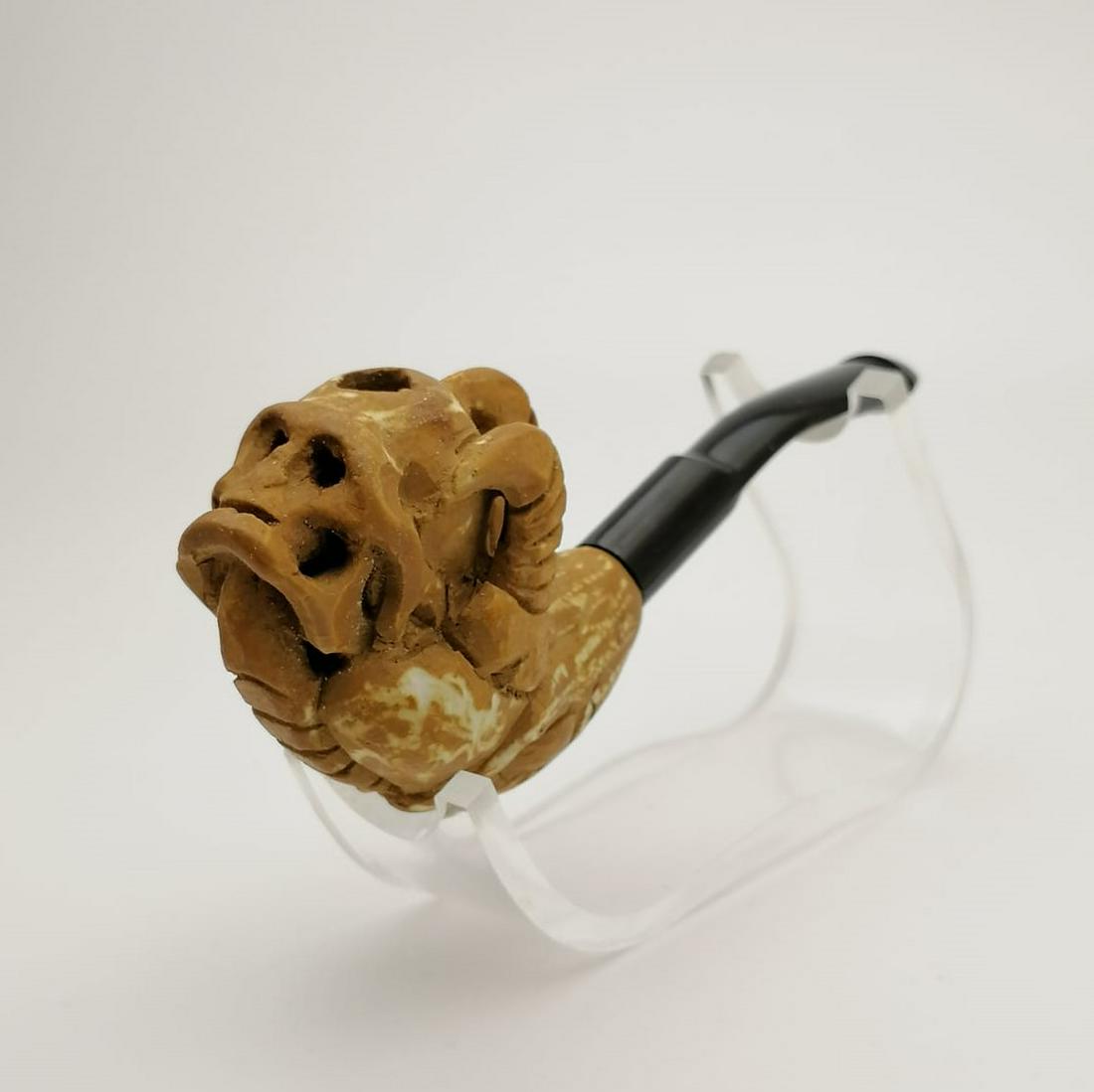 Gothic Skull,Hand carved Meerschaum Cigarette Holder. (1 of 9)