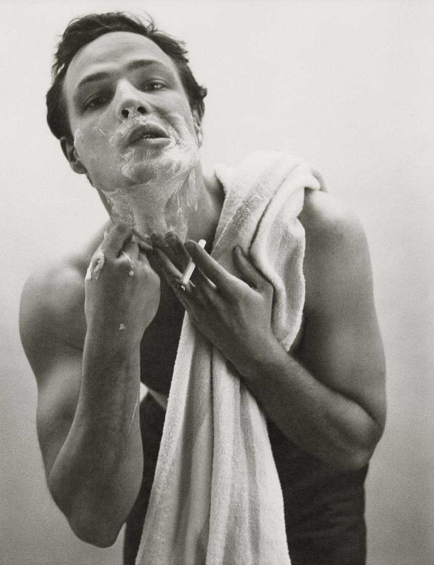 RICHARD AVEDON - Marlon Brando, New York, 1951: Artist: Richard Avedon Title: Marlon Brando, New York, 1951 Medium: Photo Litho, 2008, Germany Dimensions: 9.45x12.35" Description: Heat Wax Mounted on 12x16" Conservation Board Artist Bio: Richard Av