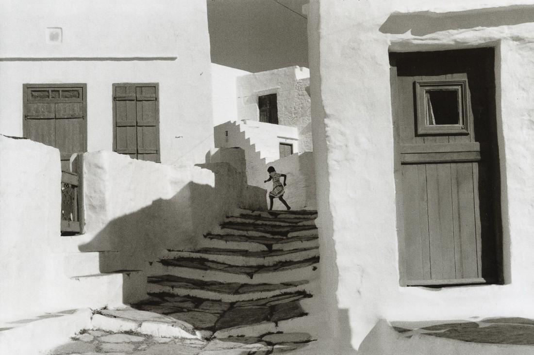 HENRI CARTIER-BRESSON - Sifnos, Greece, 1961: Artist: Henri Cartier-Bresson Title: Sifnos, Greece, 1961 Medium: Duotone Photo Litho, 2006, Italy Dimensions: 9.25x6.15" Description: Heat Wax Mounted on 11x14" Conservation Board Artist Bio: Henri C