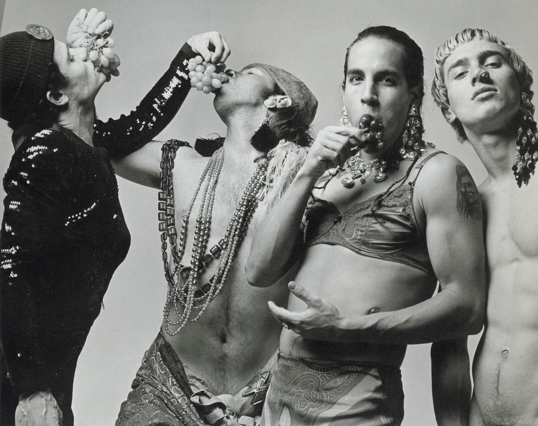 BRUCE WEBER - The Red Hot Chili Peppers, LA, 1991: Artist: Bruce Weber Title: The Red Hot Chili Peppers, Los Angeles, California, 1991 Medium: Photo Litho, 1992, USA Dimensions: 7.6x6" Description: Heat Wax Mounted on 8.5x11" Conservation Board Artist