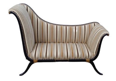 Pair of Italian Neoclassical style 19th century settees: Title: Pair of Italian Neoclassical style 19th century settees Date/Period: Late 19th Century Dimensions: 39 x 55 x 20 in Material: Wood, Velvet Year: Title: Moroccan custom handmade highback chairs (