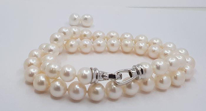 9x10mm Freshwater Pearls - 925 Silver - Earrings, (1 of 11)