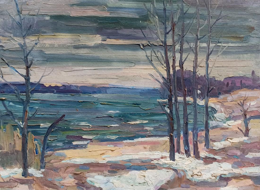 Oil painting Last snow Peter Tovpev (1 of 6)