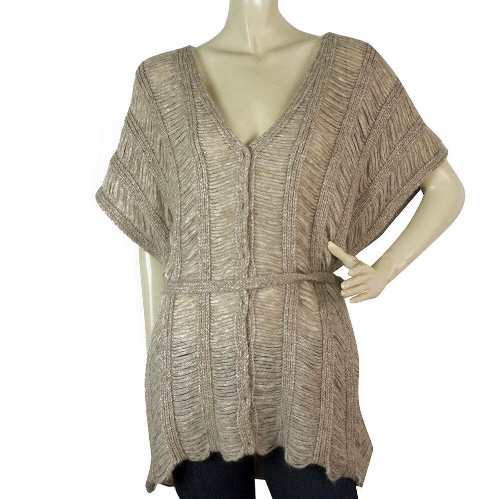 Maison Martin Margiela Beige Long Knit Belted V (1 of 8)