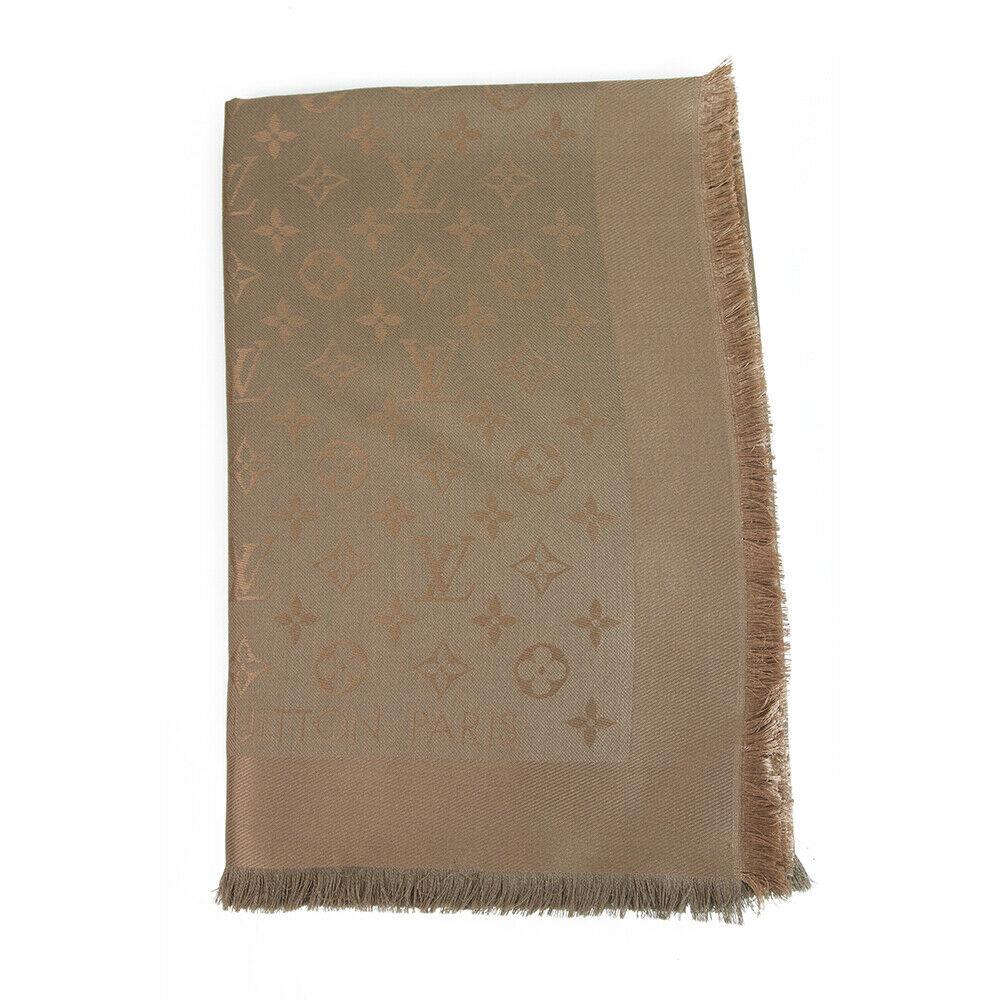 Louis Vuitton monogram Cappucine Tone on tone shawl (1 of 10)