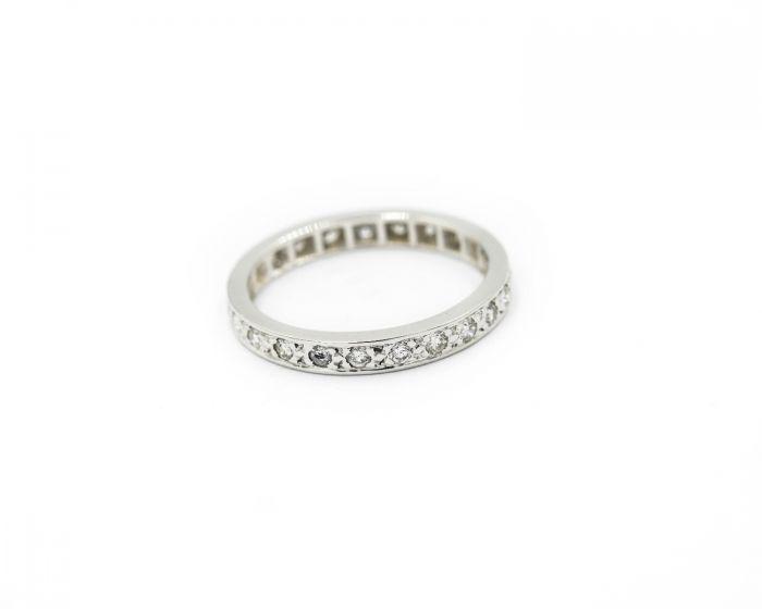 Contemporary White Gold and Diamond Eternity Ring (1 of 7)