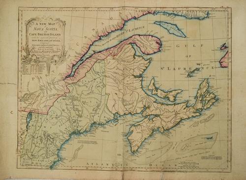 1786 Jefferys Map of Canadian Maritime Provences and US (1 of 1)