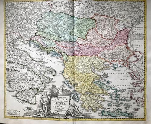 Danube River course north Balkans and Hungary 1762 by: Title: Danube River course north Balkans and Hungary 1762 by Homann Heirs Date/Period: 1762 Materials: Copperplate engraved Size: 24 x 20 1/2" The areas covered are Hungary, Slovenia, Bosnia, Croatia,