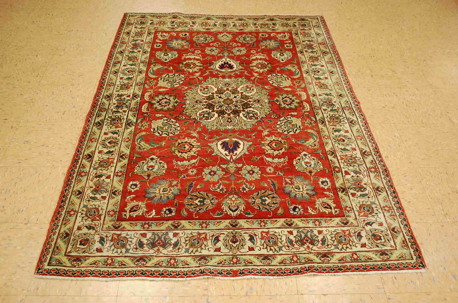 Circa 1930's ANTIQUE HIGHLY DETAILED TABRZ RUG 4.6x6.7 (1 of 12)