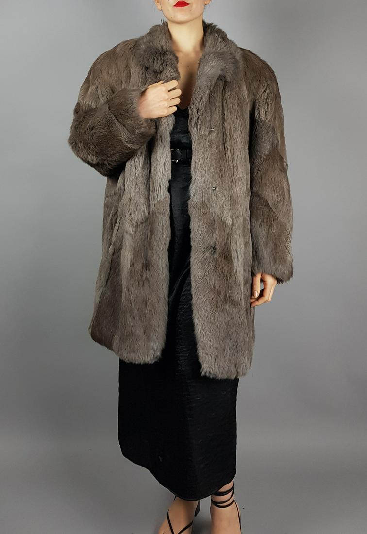 GREY RABBIT FUR JACKET (1 of 7)