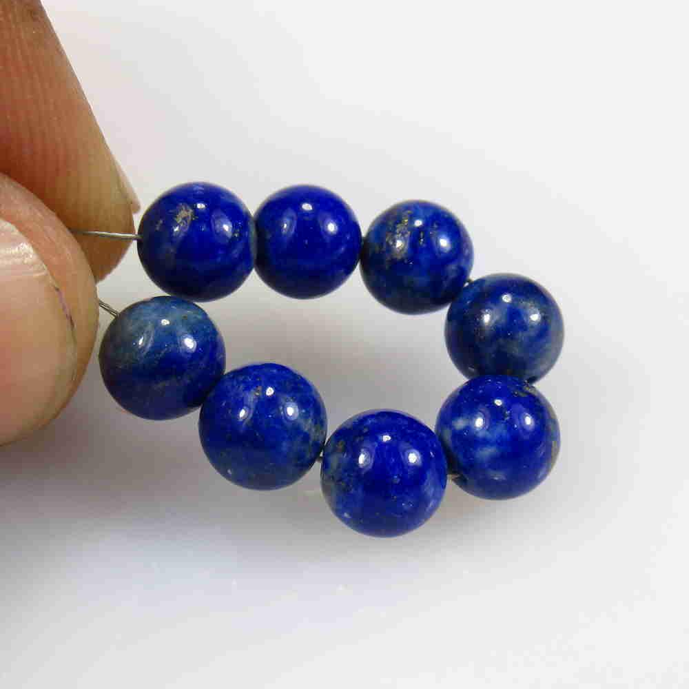 17.36 Ctw Natural 8 Lapis Round Ball Beads (1 of 2)
