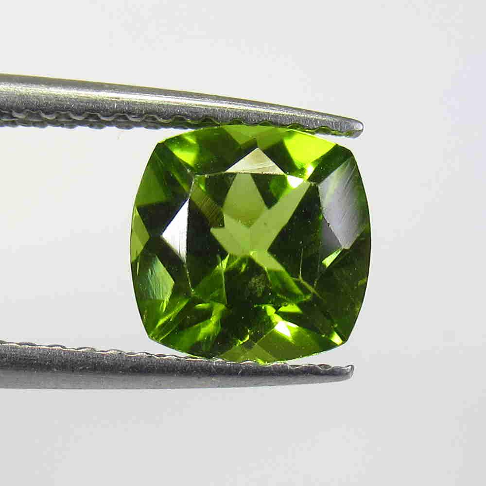 1.74 Ctw Natural Pakistan Peridot Cushion Cut: No Reserve! Title: 1.74 Ctw Natural Pakistan Peridot Cushion Cut Stone Clarity: VVS Gemstone: Peridot Size/ Dimensions: 1.74 Carat Weights: 7.10 x 7.10 x 4.80 mm Additional Info: Top Class Luster / Ex
