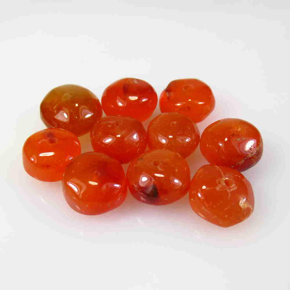 47.09 Ctw Natural 10 Drilled Orange Carnelian Round: No Reserve! Title: 47.09 Ctw Natural 10 Drilled Orange Carnelian Round Beads Stone Clarity: Semi-Transparent Gemstone: Natural Carnelian Beads Size/ Dimensions: 47.09 Carat Weights: 9.30 - 11.10 mm / 