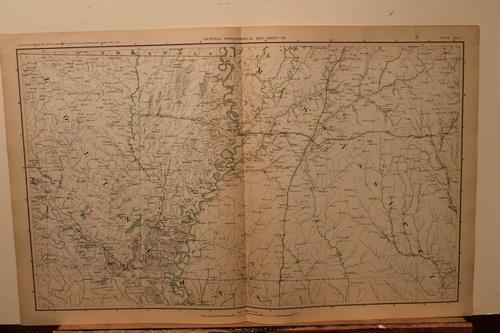 1894 Civil War Map: Author: Bien Title: 1894 Civil War Map Medium: Ink on Paper Dimensions: 29.5"X18.5" Civil War map dated 1894. Published under the direction of the Hon. Daniel S. Lamont Secretary of War. These maps ac