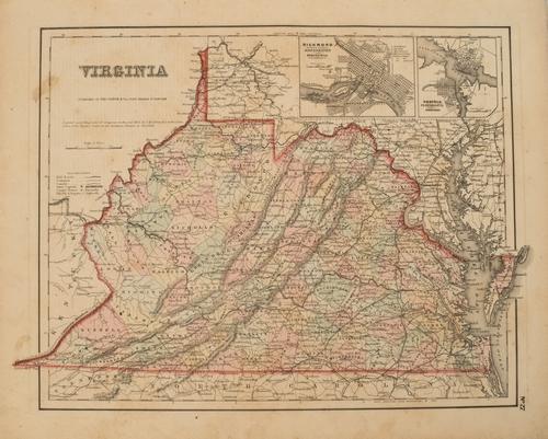1855 Colton Map of Virginia -- Virginia (1 of 1)