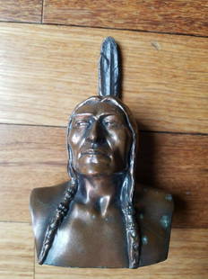 Shawmut bank figural Indian still bank 1950 with key: Excellent condition. Guessing it dates to 1950 but could be as late as 1970. Measures 7" tall . Shipping costs include insurance. Shipping:Domestic: Flat-rate of $15.00 to anywhere within the