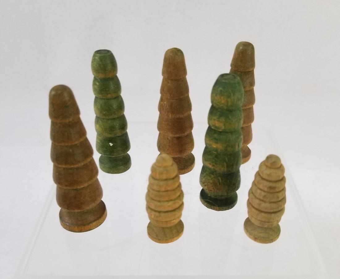 1930s Wood turned Christmas trees, 7 (1 of 2)