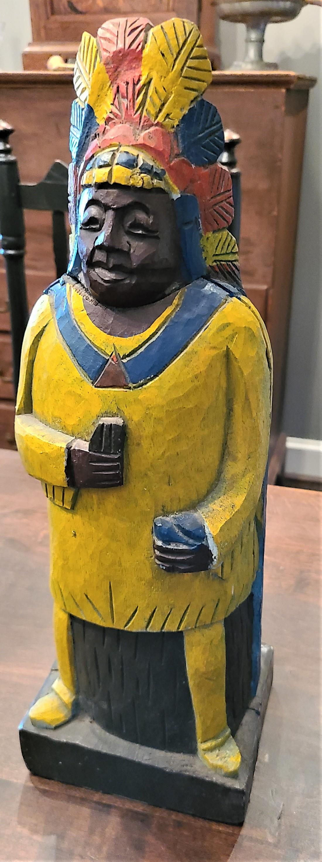 Carved Native American Chief Bottle Casket (1 of 7)