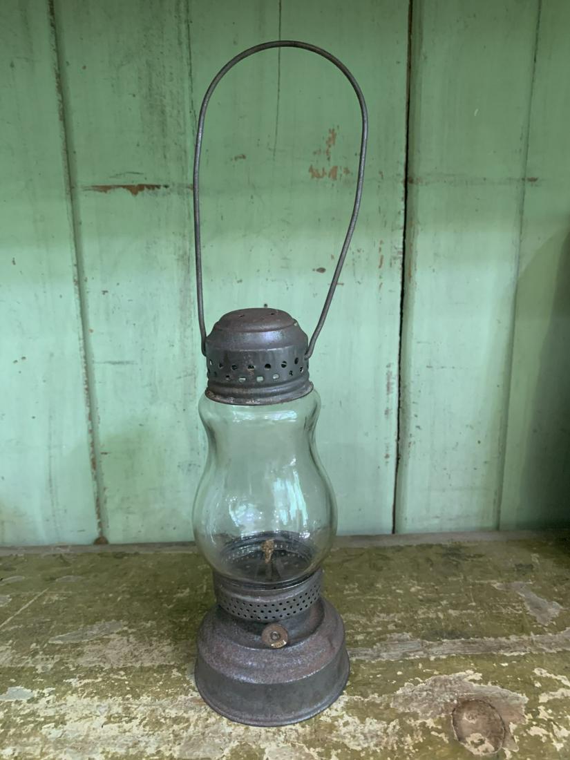 Antique 1800's Child's Skater's Lantern W Clear Glass (1 of 7)
