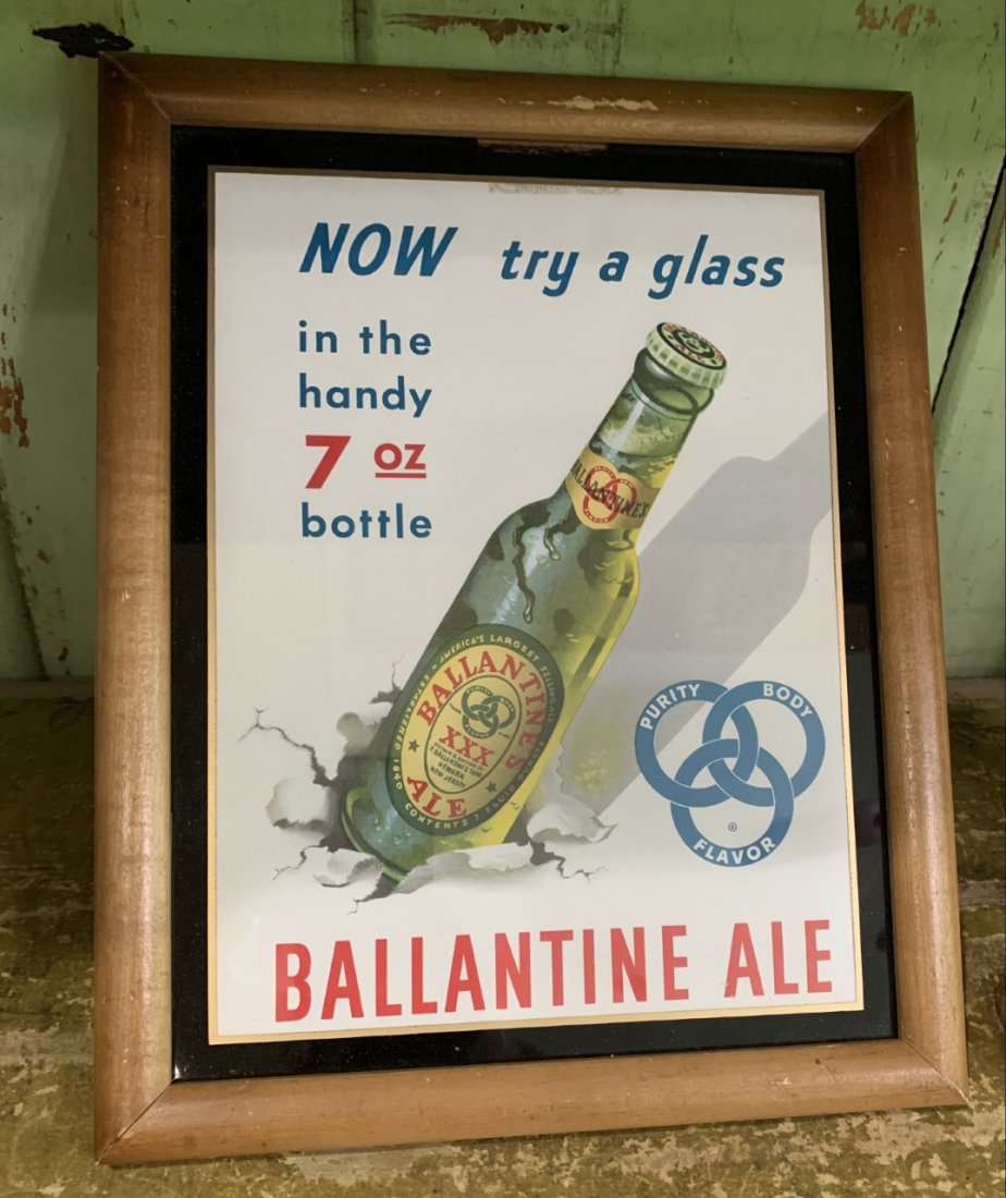 1940's Ballantine Ale Framed Advertising (1 of 8)