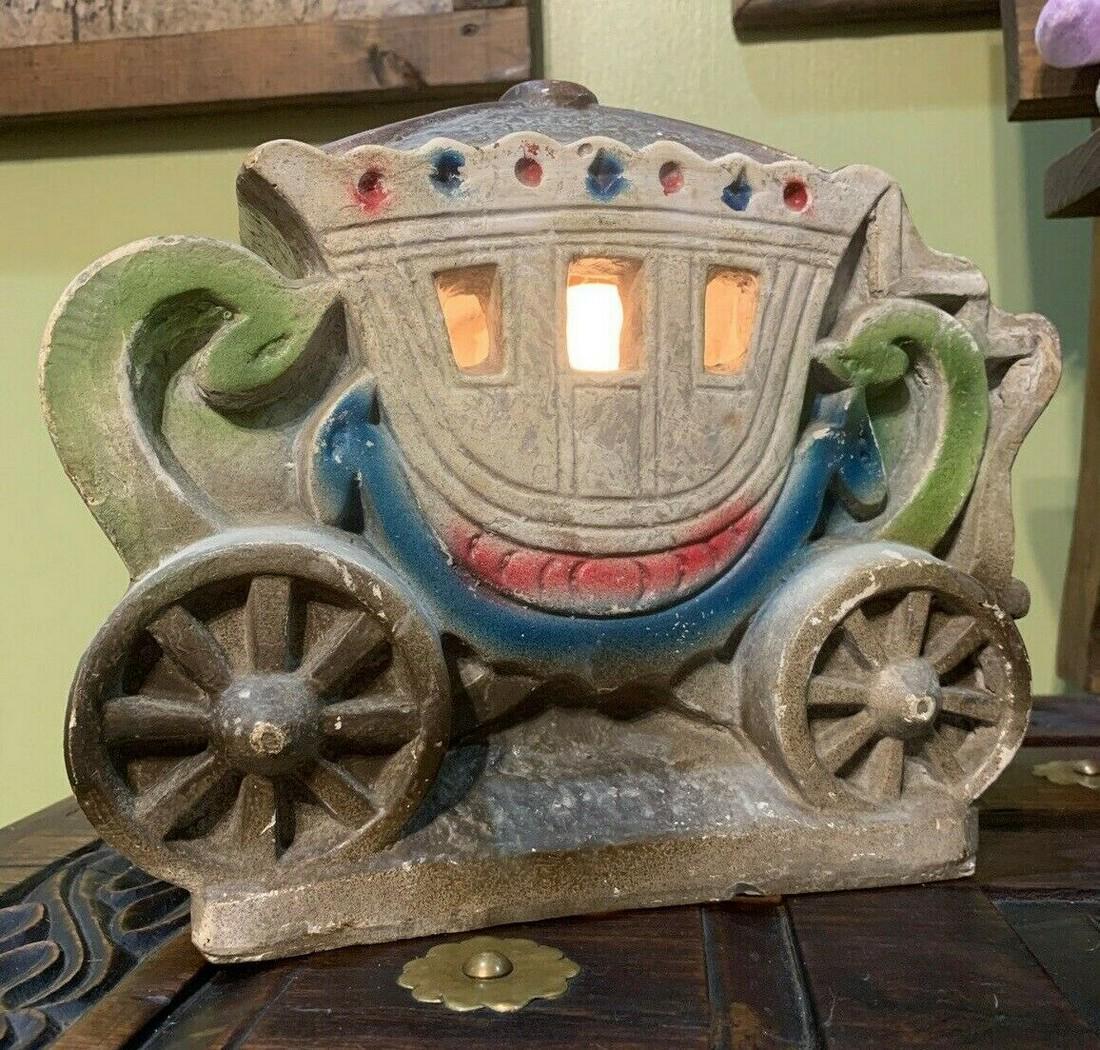 1940's Chalkware Lamp Cinderella Princess Light (1 of 8)