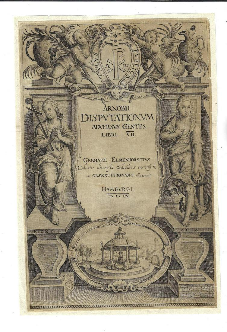 1610 Engraved Illustrated Title Leaf Hamburg (1 of 1)