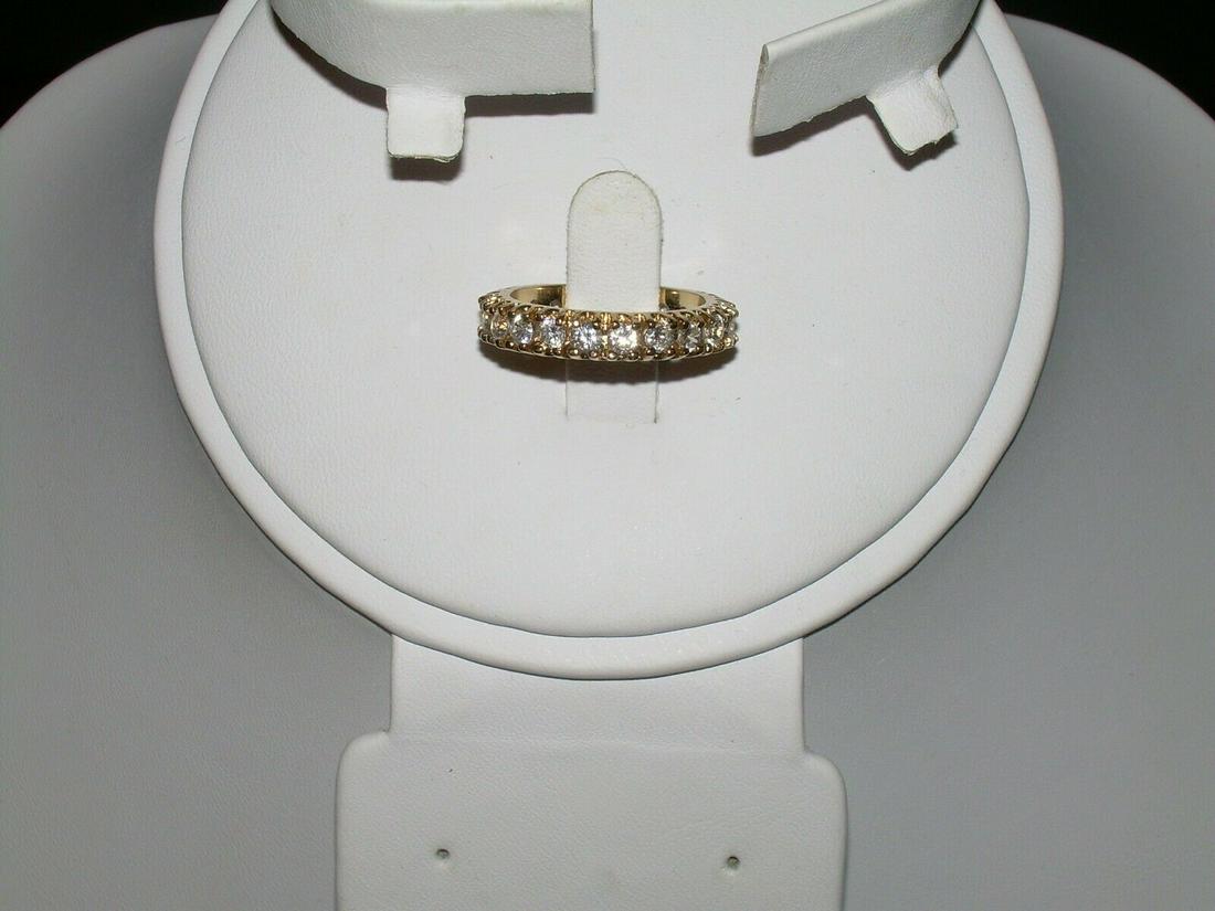 10k Gold Plated Eternity Ring - Vintage With CZ Accents (1 of 20)