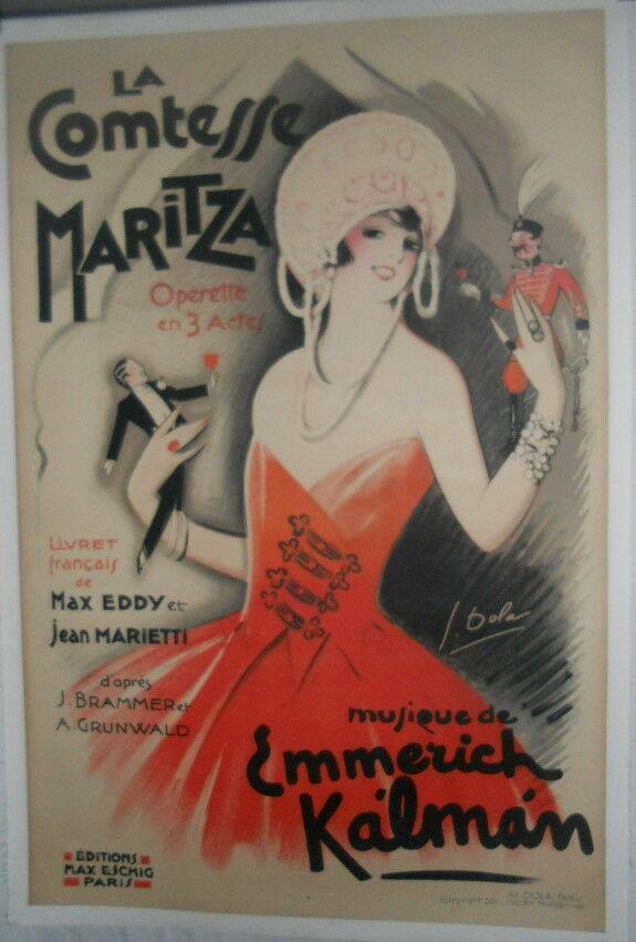 Original Vintage 1930 Comtesse Maritza Operetta Poster (1 of 8)