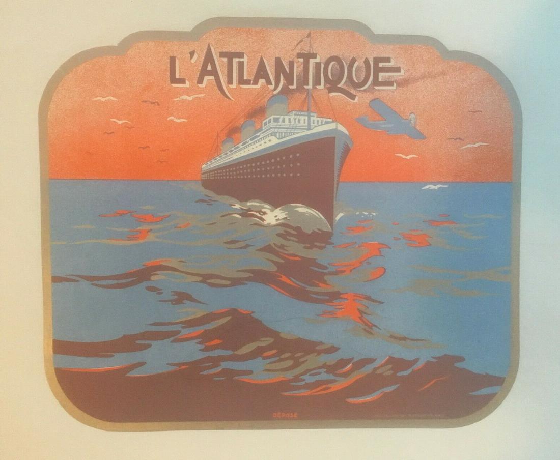 Original Vintage "L'Atlantique" Cruise Ship Travel (1 of 2)