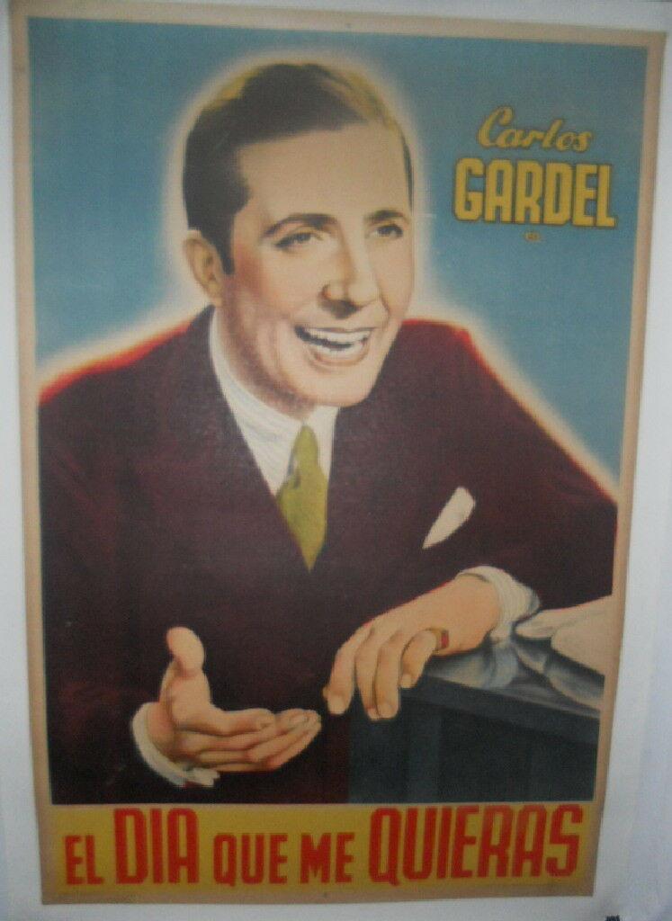 Original Vintage c.1935 Carlos Gardel Poster Linen (1 of 6)