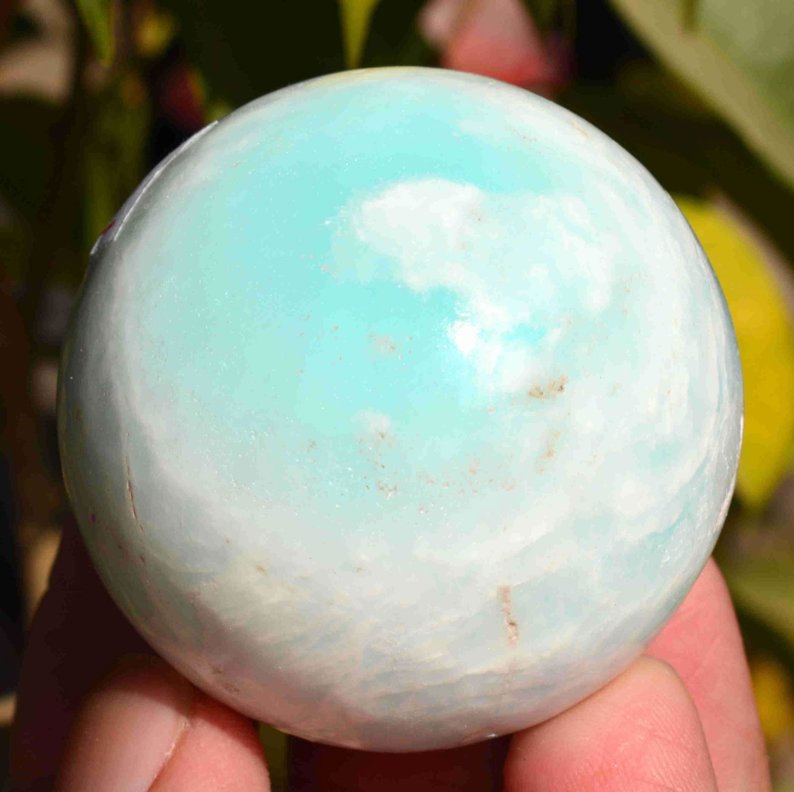 170 Grams Beautiful Blue Calcite Sphere (1 of 4)