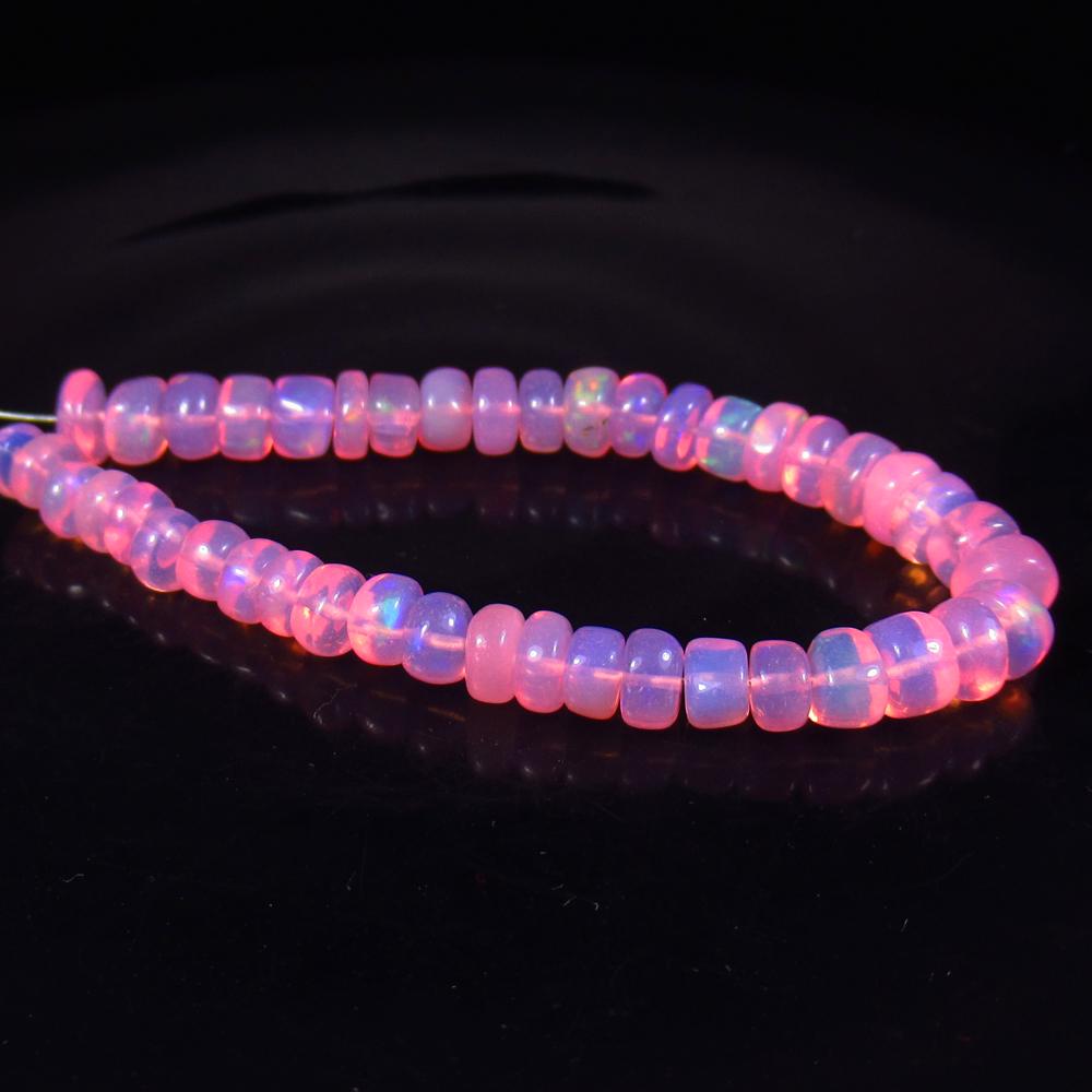 16.67 Ct Natural 43 Drilled Pink Fire Opal Beads (1 of 2)