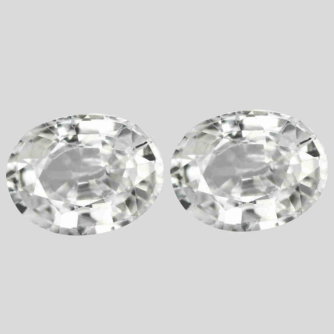 3.94 ct pair natural white zircon (1 of 2)