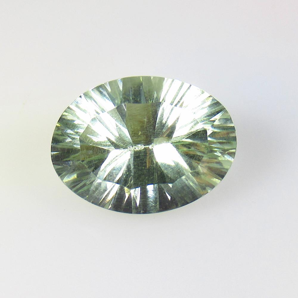 8.20 Ct Natural Green Amethyst Concave Cut (1 of 2)