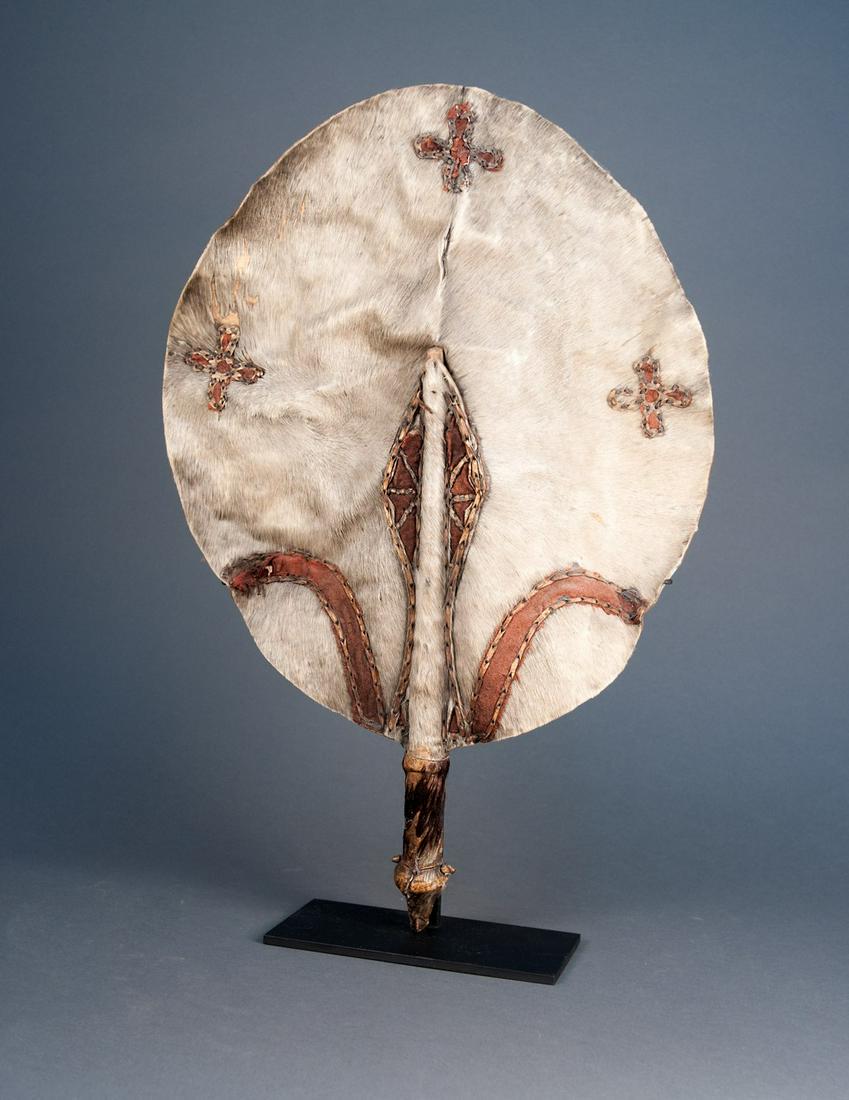 Africa, Nigeria, Hide ceremonial fan (1 of 7)