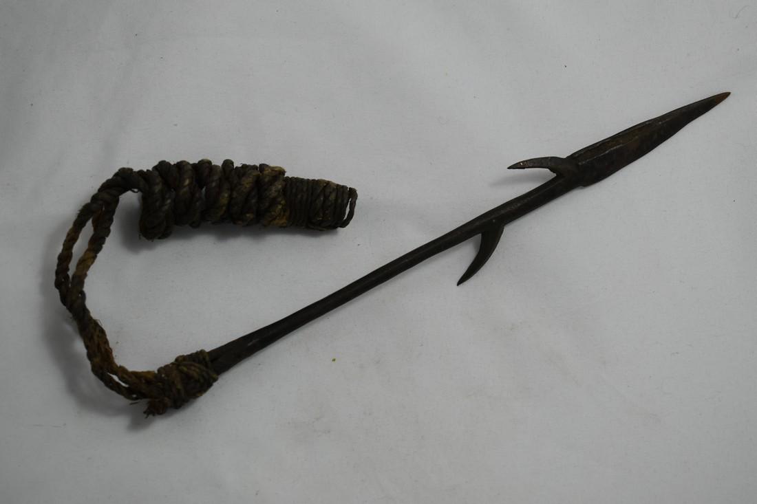 9" Barbed African Fishing Spear, African Artifacts (1 of 3)