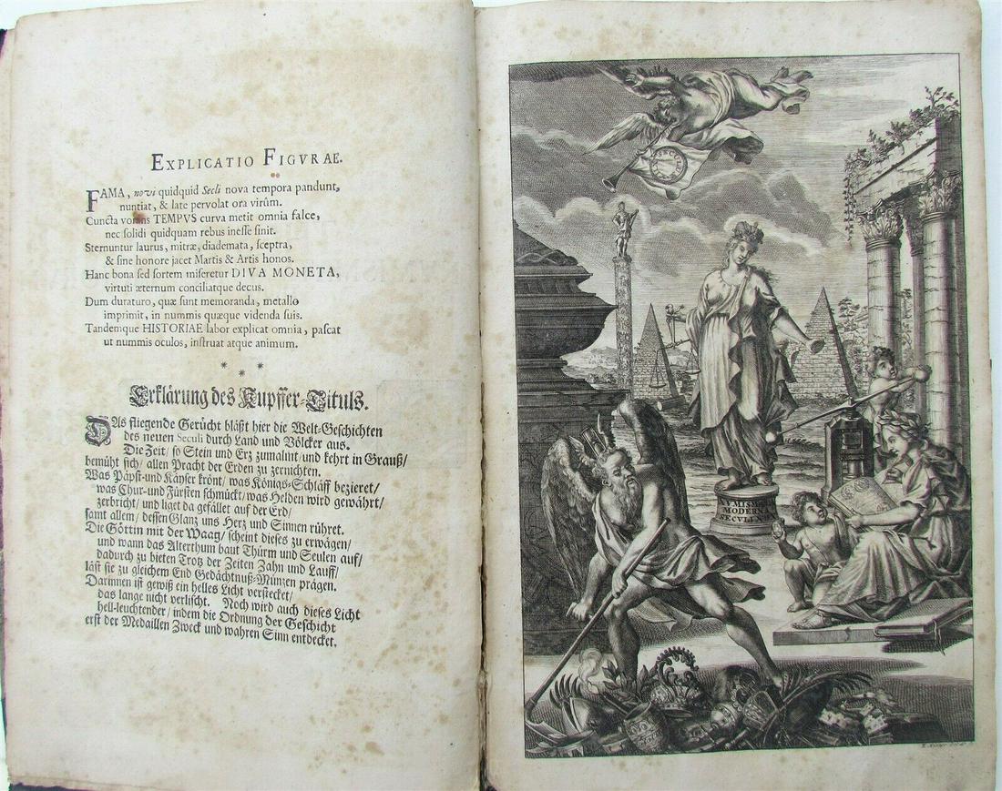 1700 antique NUMISMATIC REFERENCE GERMAN THESAURUS (1 of 20)