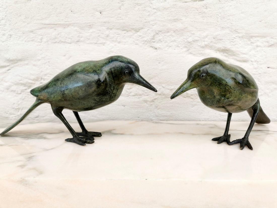 Pair of bronze birds - Bird ornaments - Easter (1 of 10)
