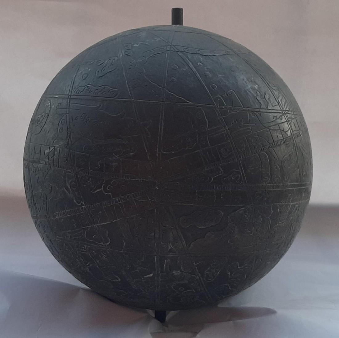Museum quality Islamic ottoman hand engraved spherical: Title: Museum quality Islamic ottoman hand engraved spherical astrolabe with Arabic engraving Maker: Origin: Ottoman Date/Period: Late 19th C Materials: Brass Size:Diameter 23 cm Description: Museum q