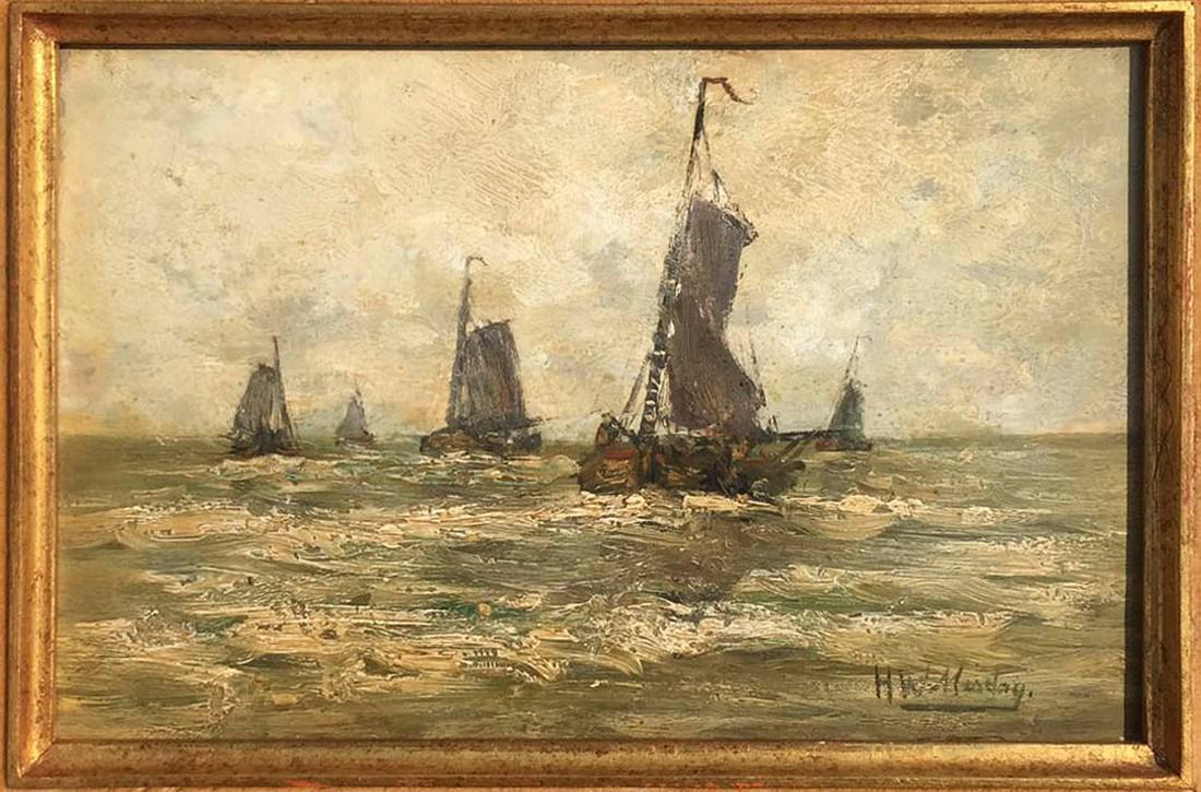 Painting Attributed to Hendrik Willem Mesdag (1 of 8)