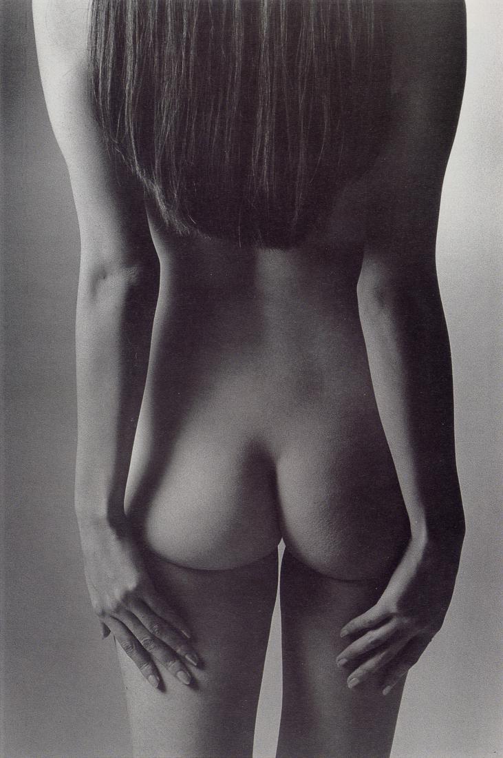 ROBERT FARBER - Nude Rear: Artist: Robert Farber Title: Nude Rear Medium: Photo Litho, 1991, Hong Kong Dimensions: 6.85x10.3" Description: Heat Wax Mounted on 11x14" Conservation Board Artist Bio: Robert Farber is an American p