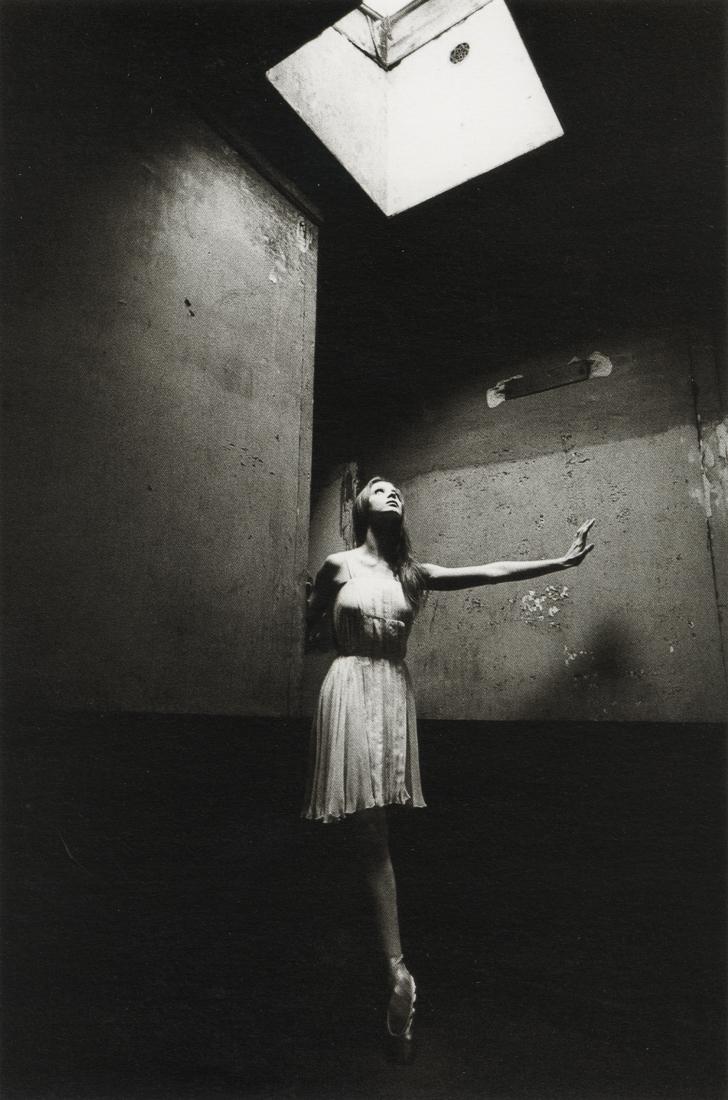 JEANLOUP SIEFF - Suzanne Farrell, Paris, 1974: Artist: Jeanloup Sieff Title: Suzanne Farrell, Paris, 1974 Medium: Photo Litho, 1999, Italy Dimensions: 5.05x7.65" Description: Heat Wax Mounted on 8.5x11" Conservation Board Artist Bio: Jeanloup Sief