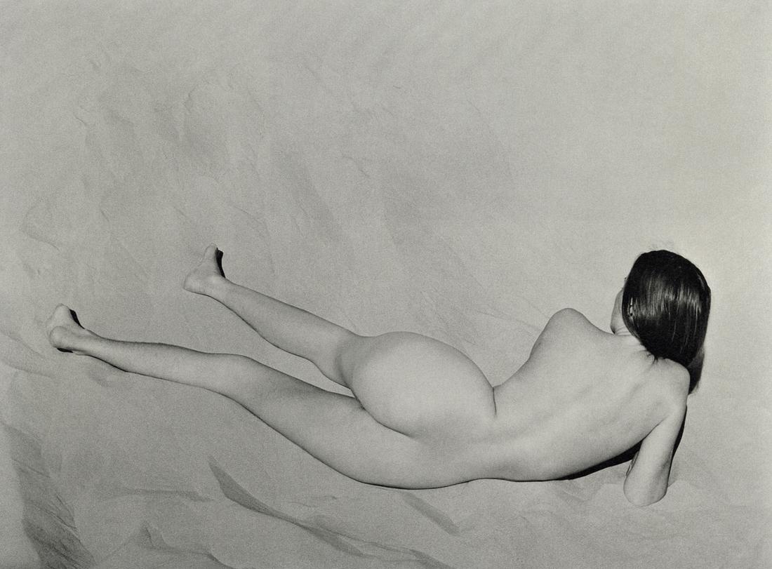 EDWARD WESTON - Nude on Sand, Oceano, 1936: Artist: Edward Weston Title: Nude on Sand, Oceano, 1936 Medium: Photo Litho, 1999, USA Dimensions: 7.2x5.3" Description: Heat Wax Mounted on 8.5x11" Conservation Board Artist Bio: Edward Henry Weston 