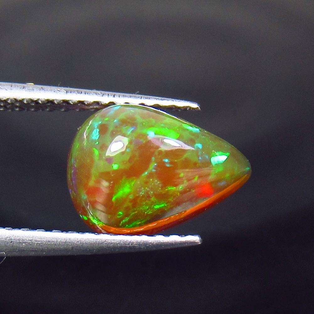 1.47 Ct Natural Ethiopian Multicolor Opal Pear Cab (1 of 3)
