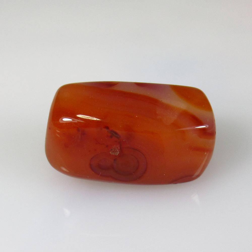 22.40 Ct Natural Carnelian Drilled Rectangular Cab: No Reserve! Title: 22.40 Ct Natural Carnelian Drilled Rectangular Cab Color/Clarity: Transparent Gemstone: Natural Carnelian Carat Weight: 22.4 Size/Dimensions: 25.00 x 11.50 x 10.80 mm Additional Inf