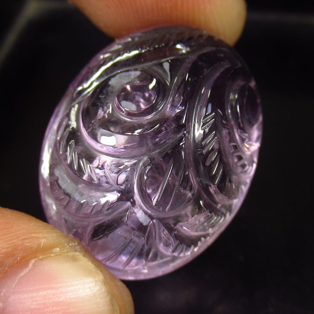 38.84 Ct Natural Purple Amethyst Carving (1 of 3)